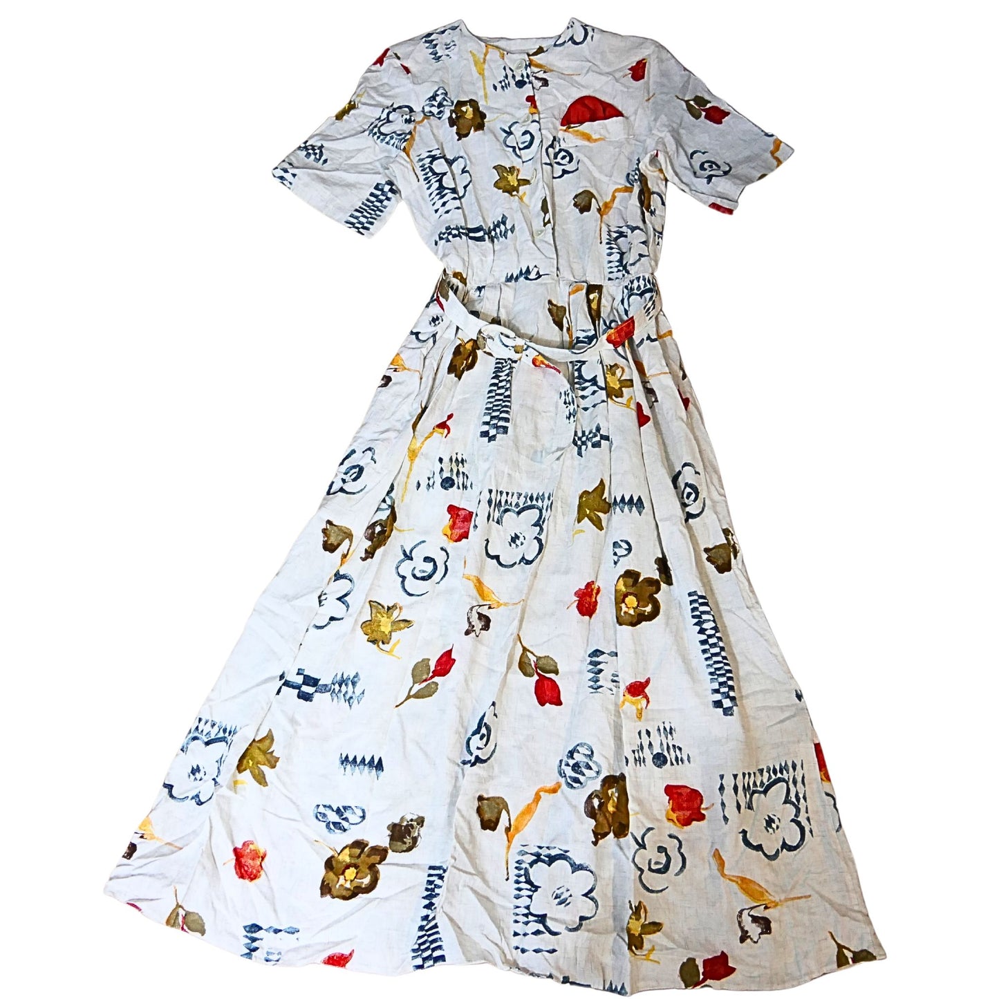 Vintage flared printed dress