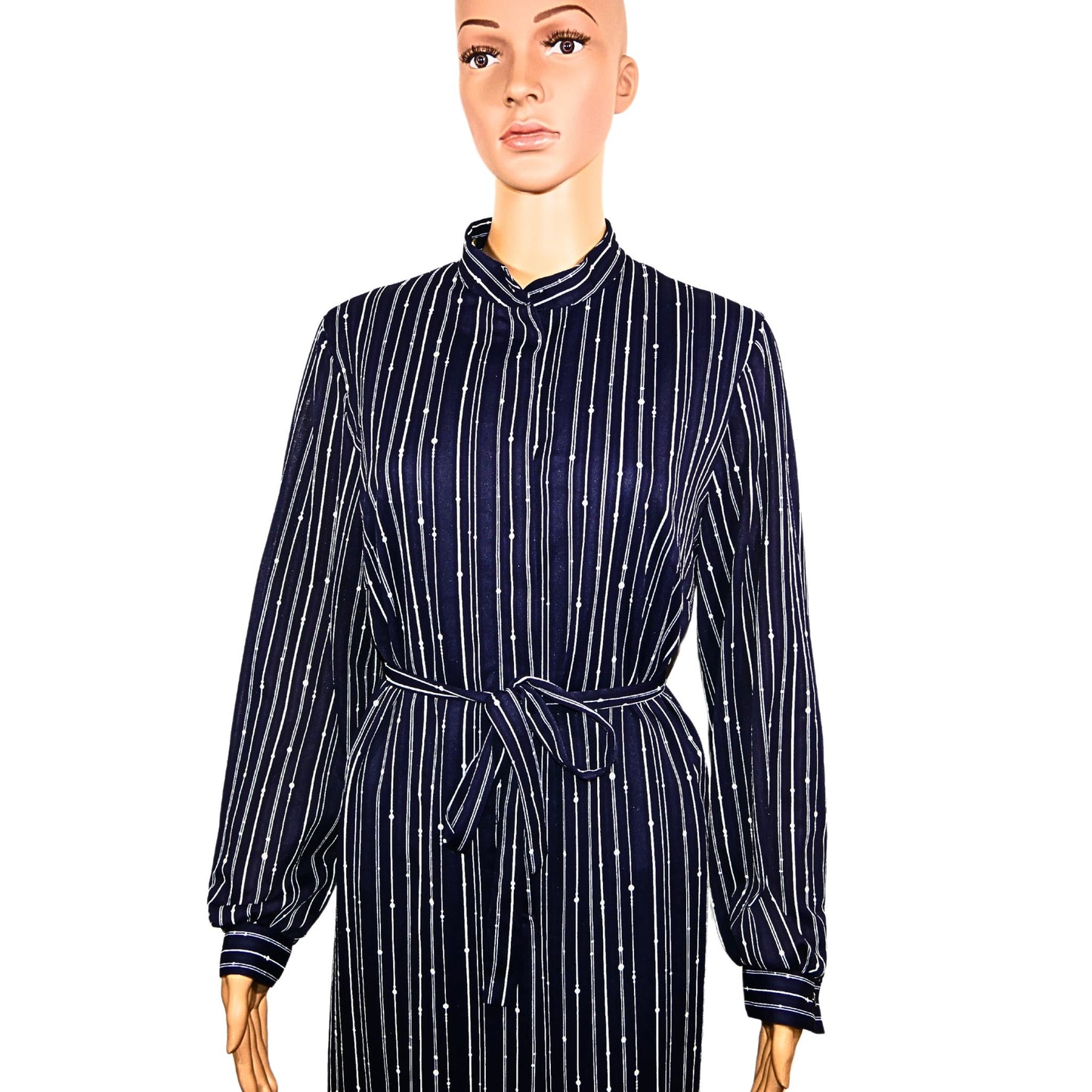 Mid-length vintage striped dress