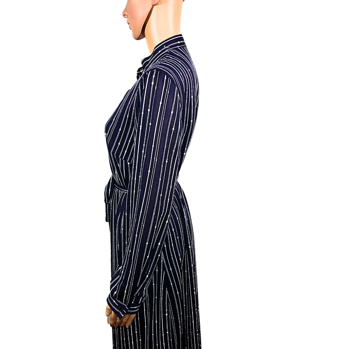 Mid-length vintage striped dress