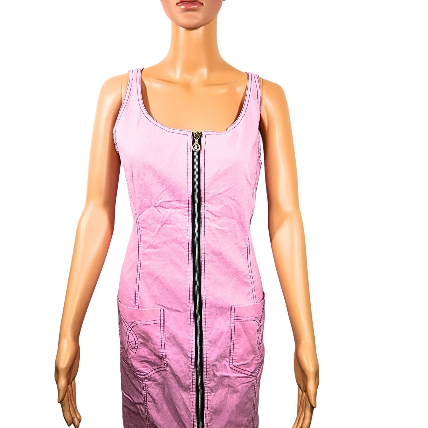 Mittellanges Vintage-Kleid mit Reißverschluss