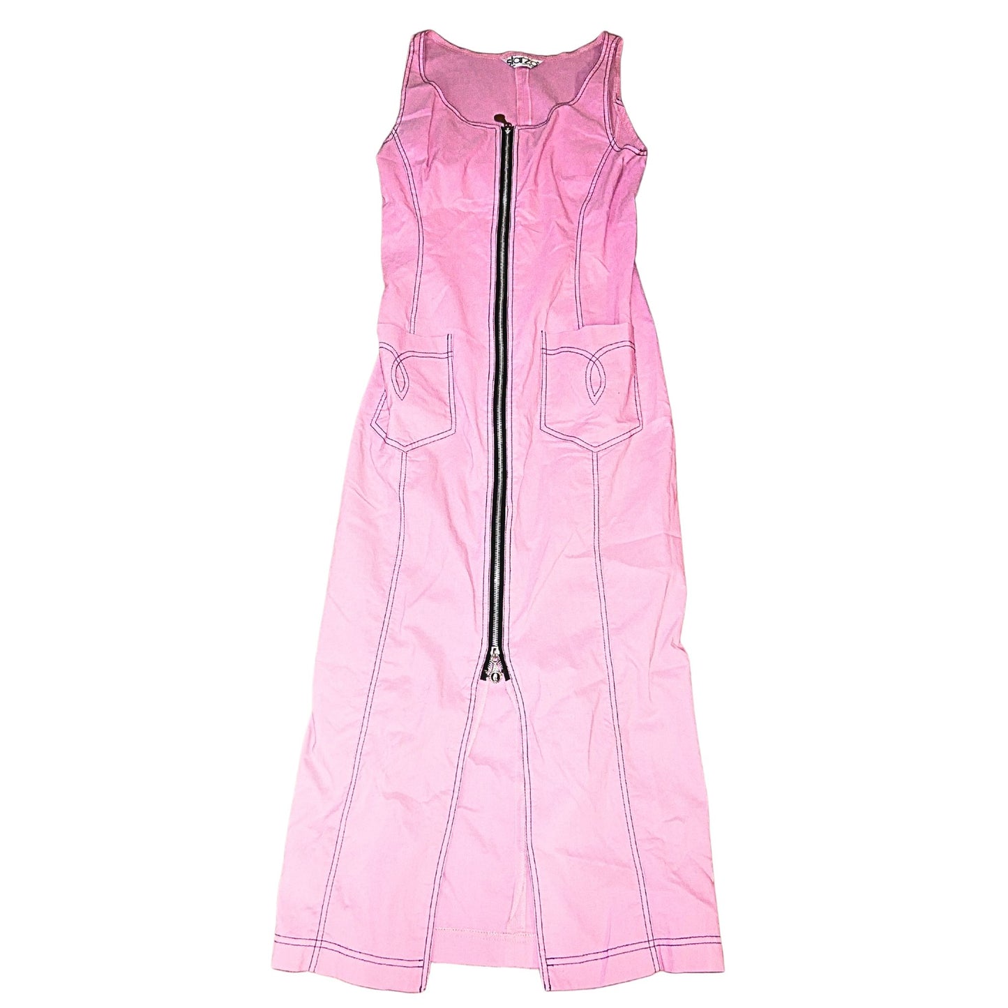 Mittellanges Vintage-Kleid mit Reißverschluss