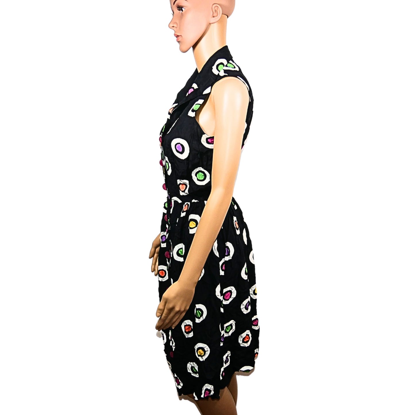 Vintage geometric pattern midi dress