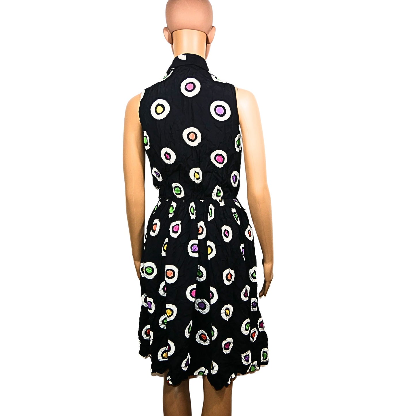 Vintage geometric pattern midi dress
