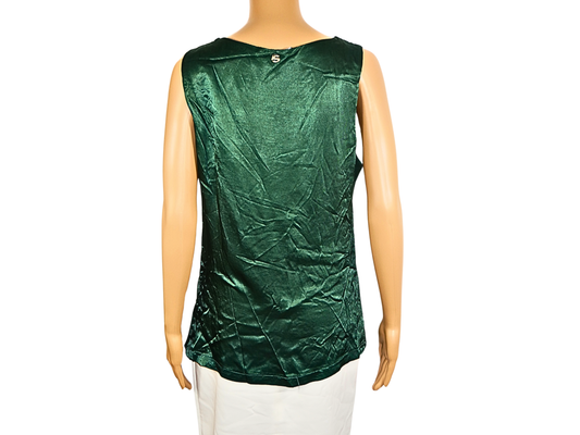 Siste'S Green Satin Blouse