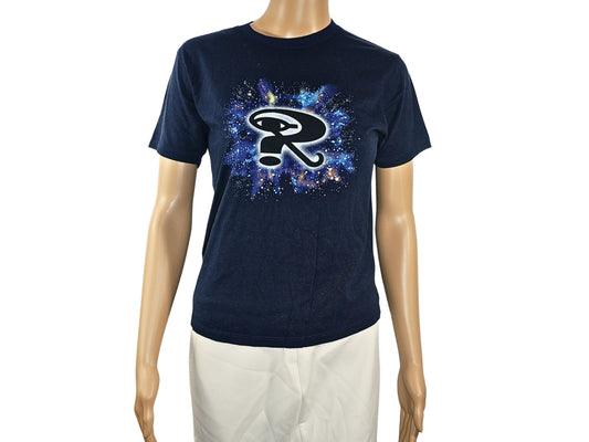 Blau bedrucktes T-Shirt für Damen – Einzigartiger und trendiger Stil