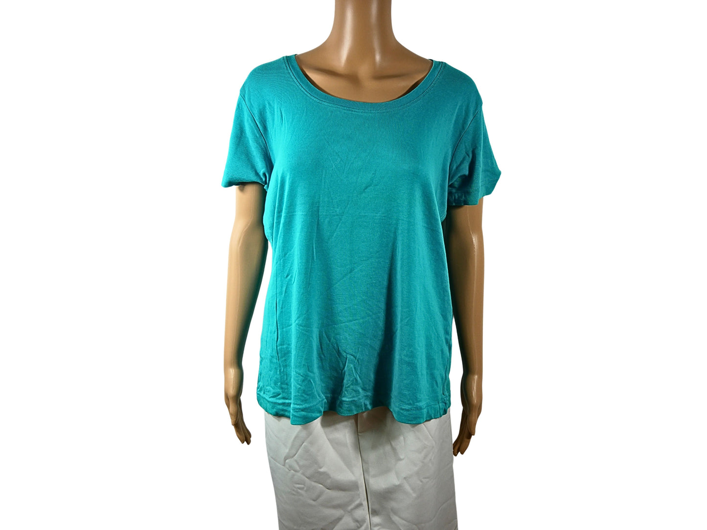 Grünes Damen-T-Shirt, Größe UK20 – aus zweiter Hand