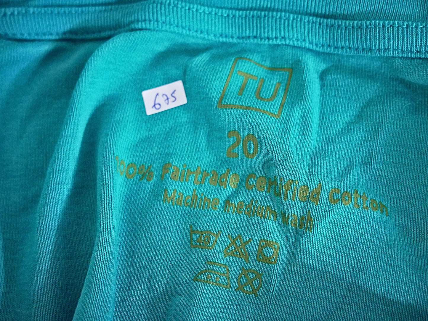 Grünes Damen-T-Shirt, Größe UK20 – aus zweiter Hand