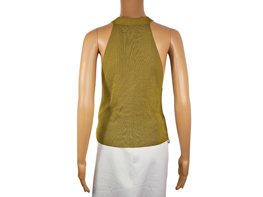 Topshop American Collar Mesh Top
