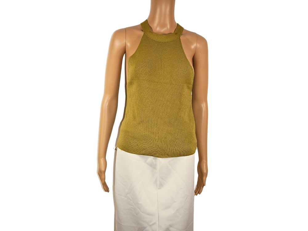 Topshop American Collar Mesh Top