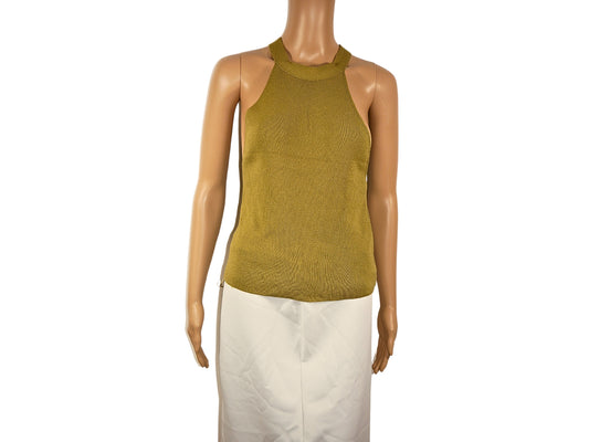 Topshop American Collar Mesh Top