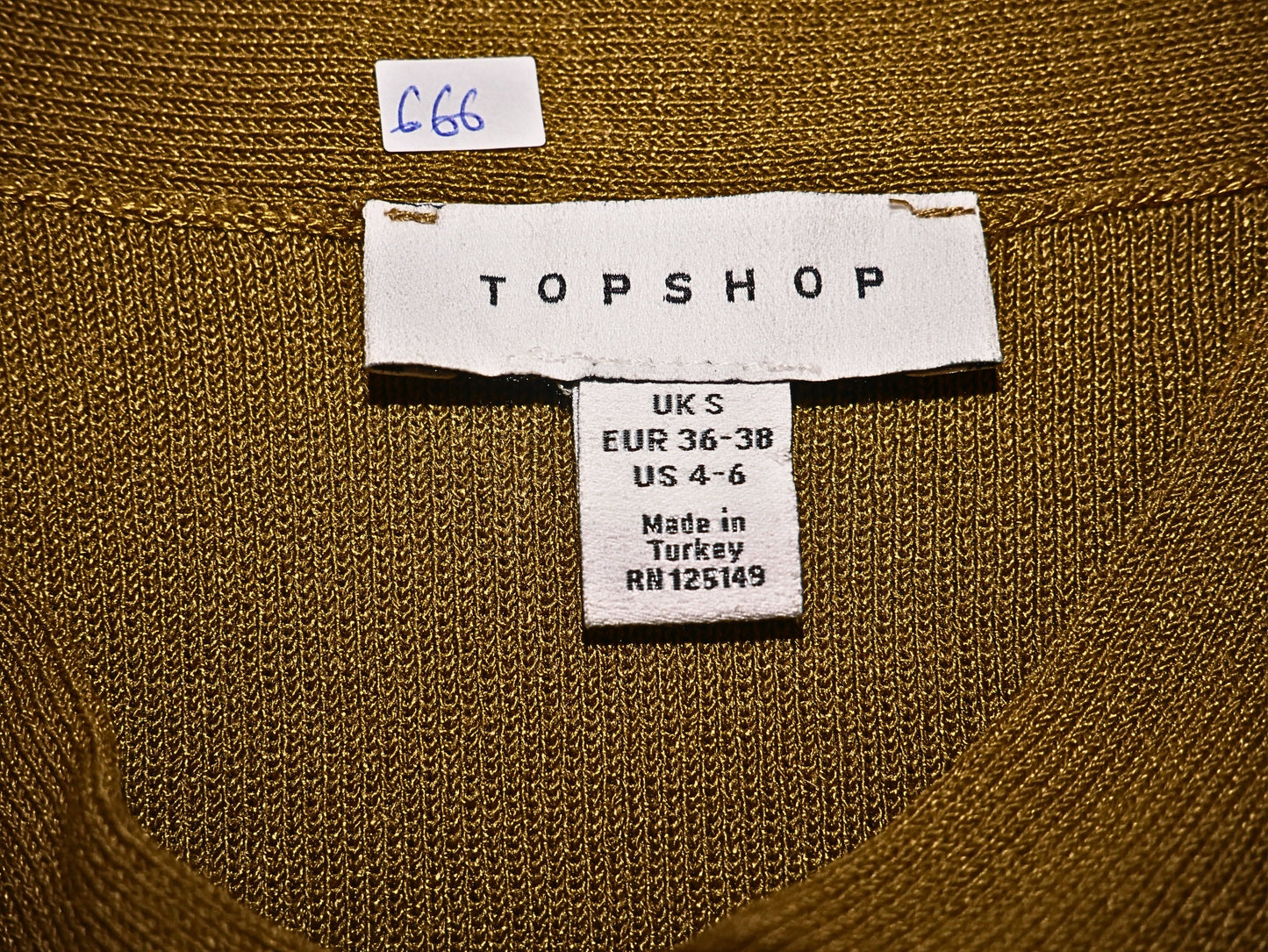 Topshop American Collar Mesh Top
