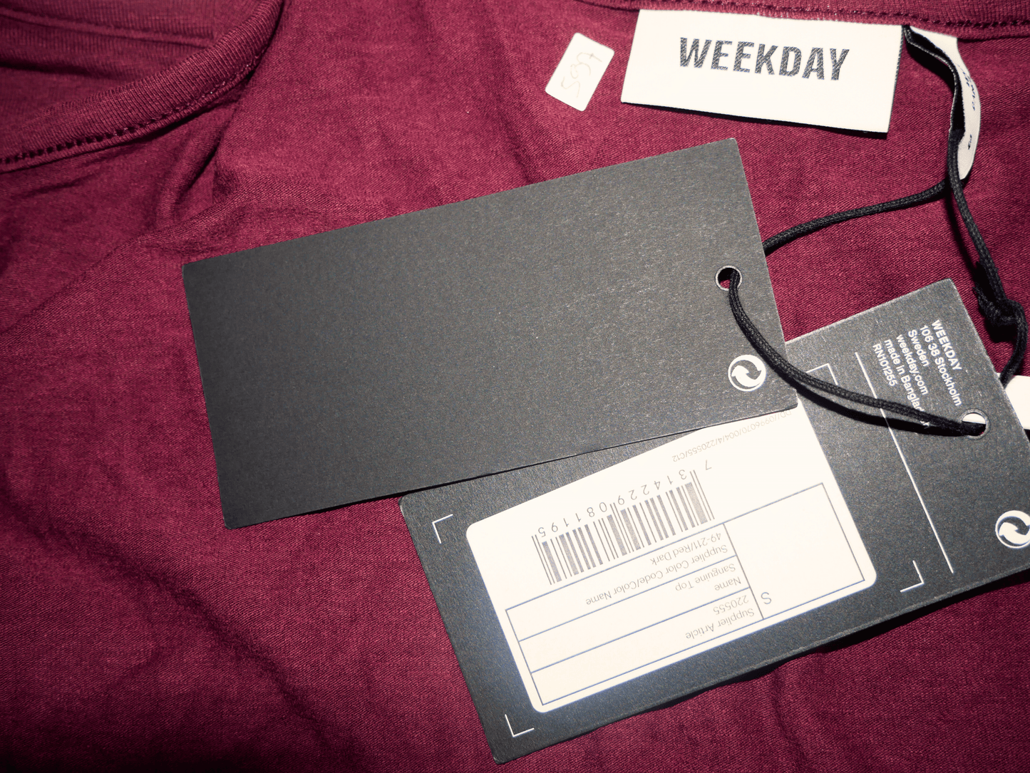 WEEKDAY burgundy top for women