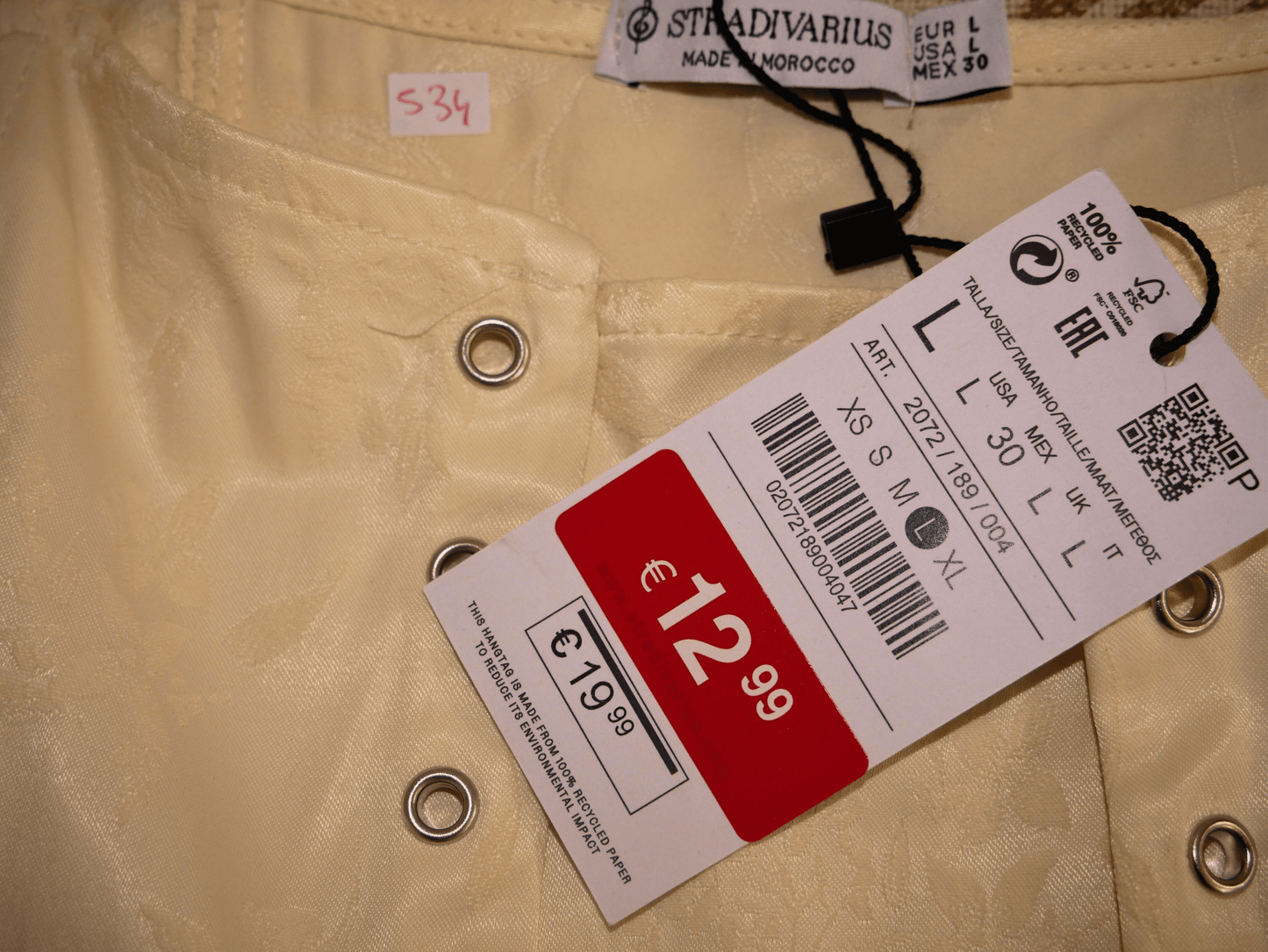 Stradivarius Crop Top Korsett