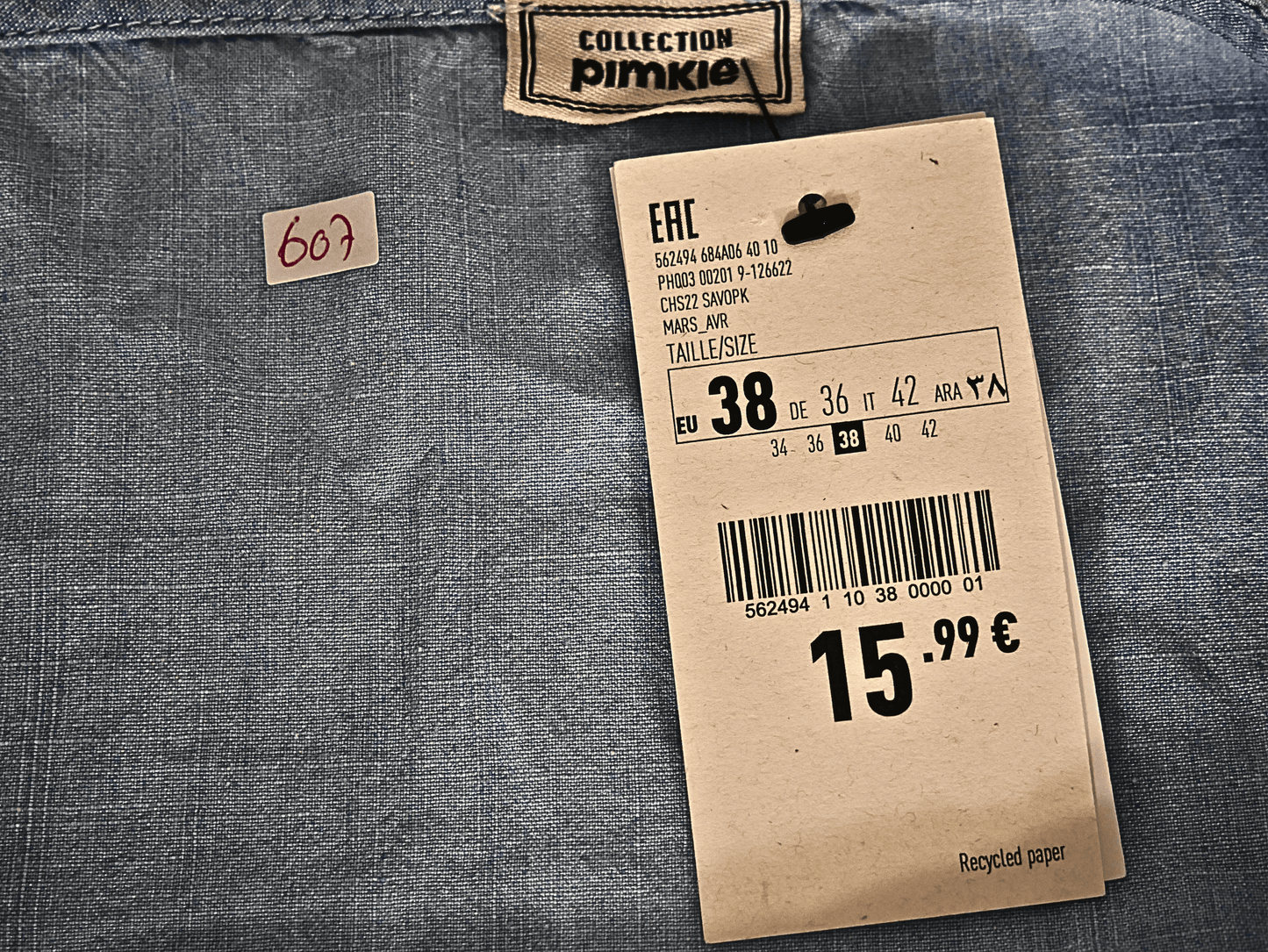 PIMKIE denim top with thin straps