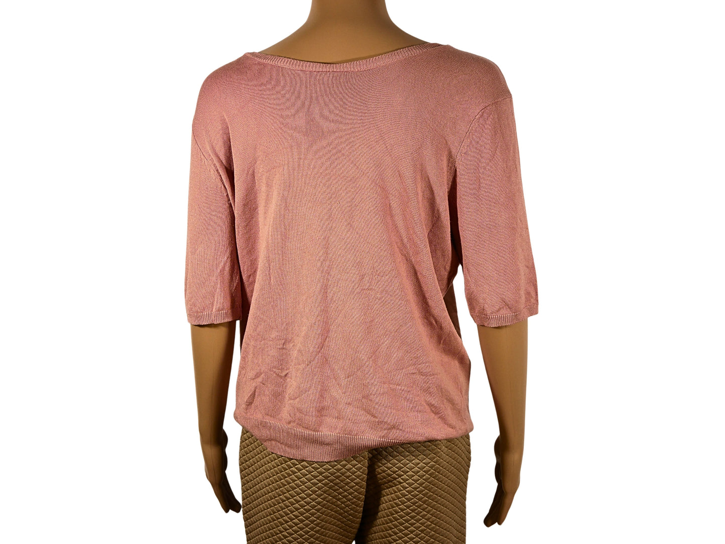 Women's pink mid-sleeved top