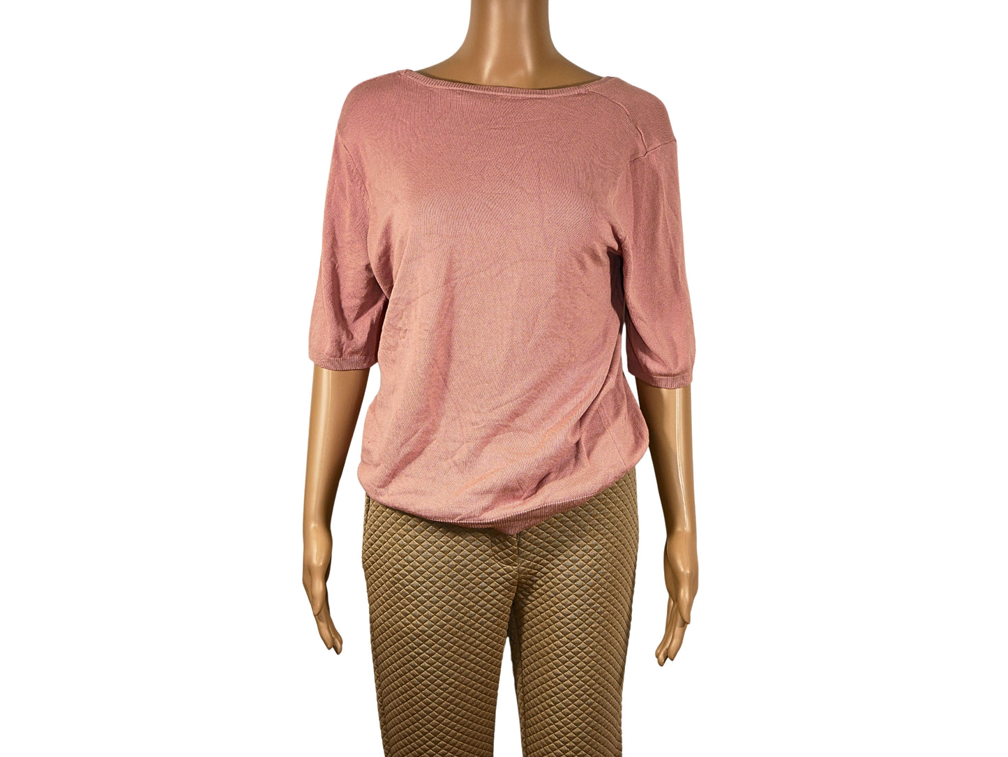 Women's pink mid-sleeved top