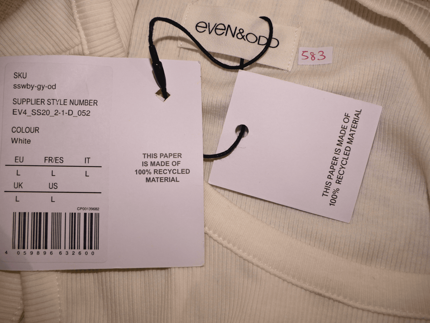 Even&odd white sleeveless top for women