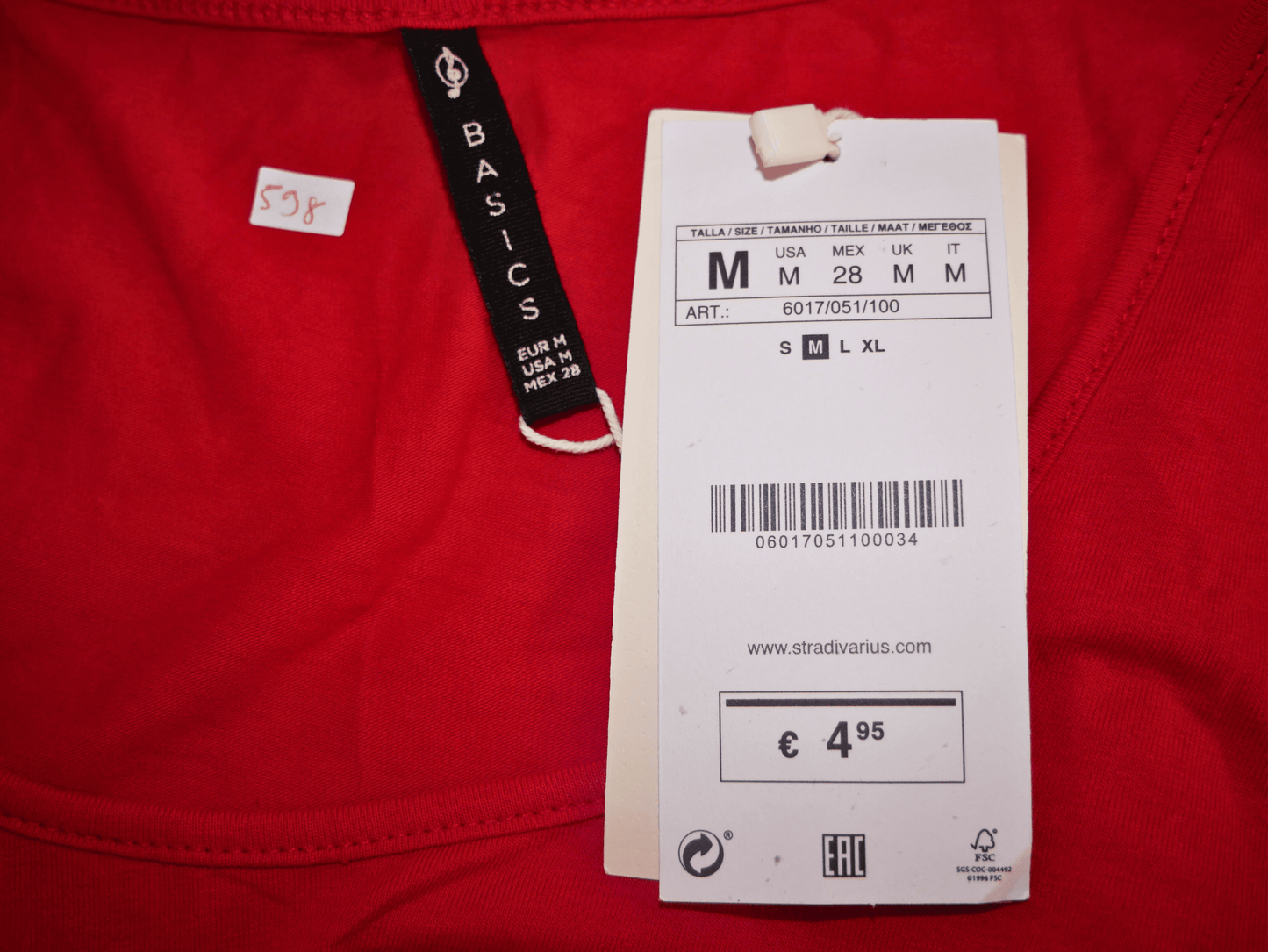 STRADIVARIUS Women's Red Sleeveless Top