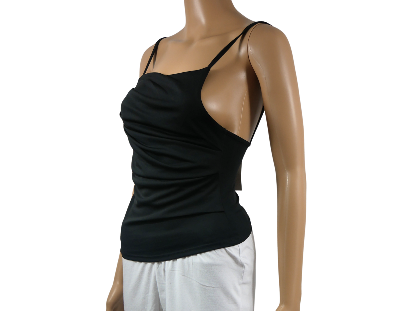 PIMKIE thin strap top with pleated pattern