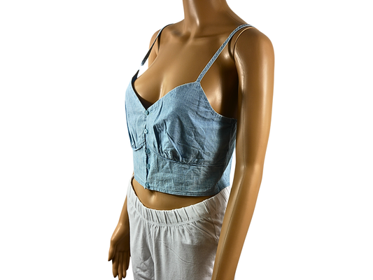 PIMKIE denim top with thin straps