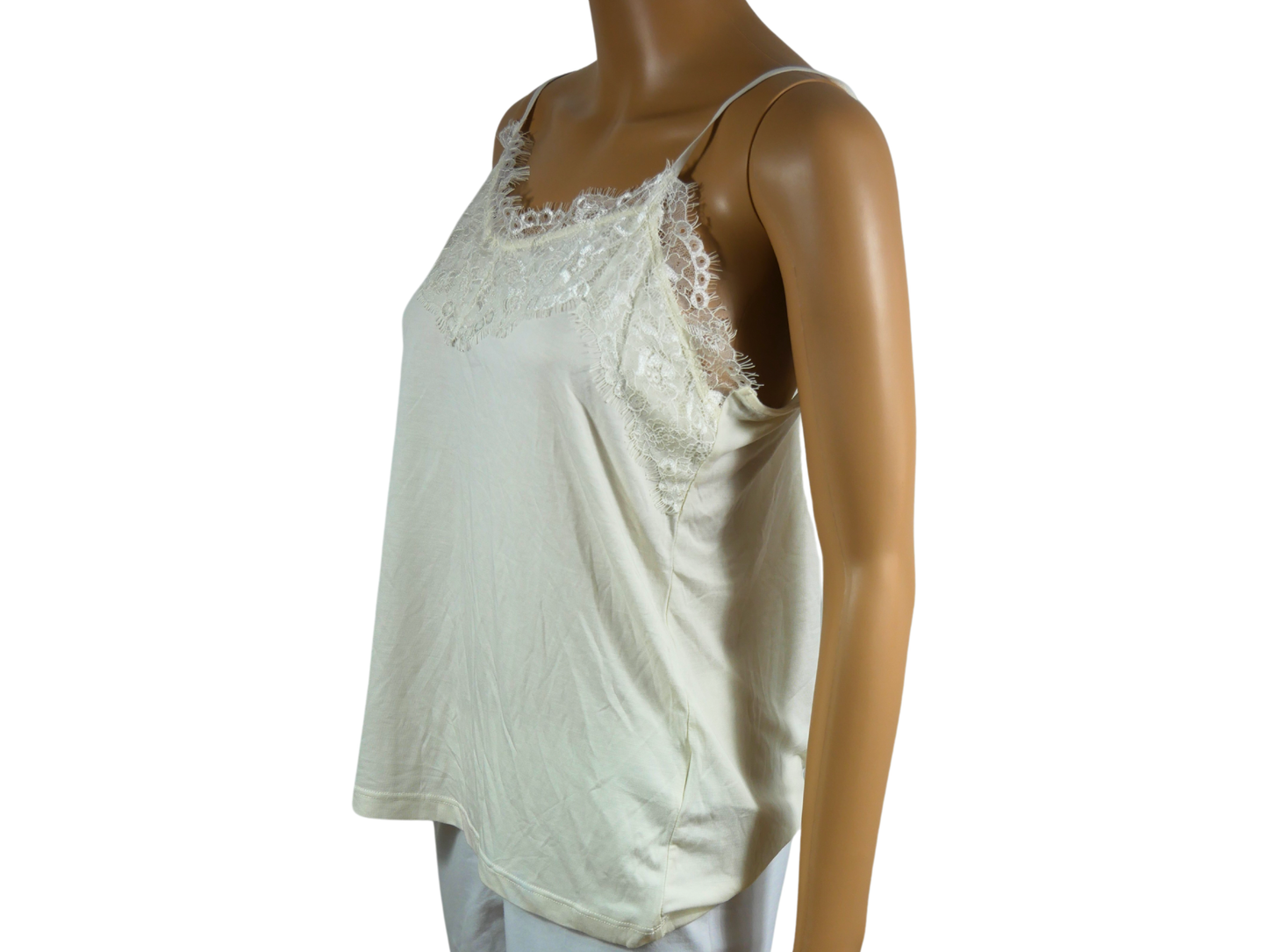 ICHI solid color ecru top