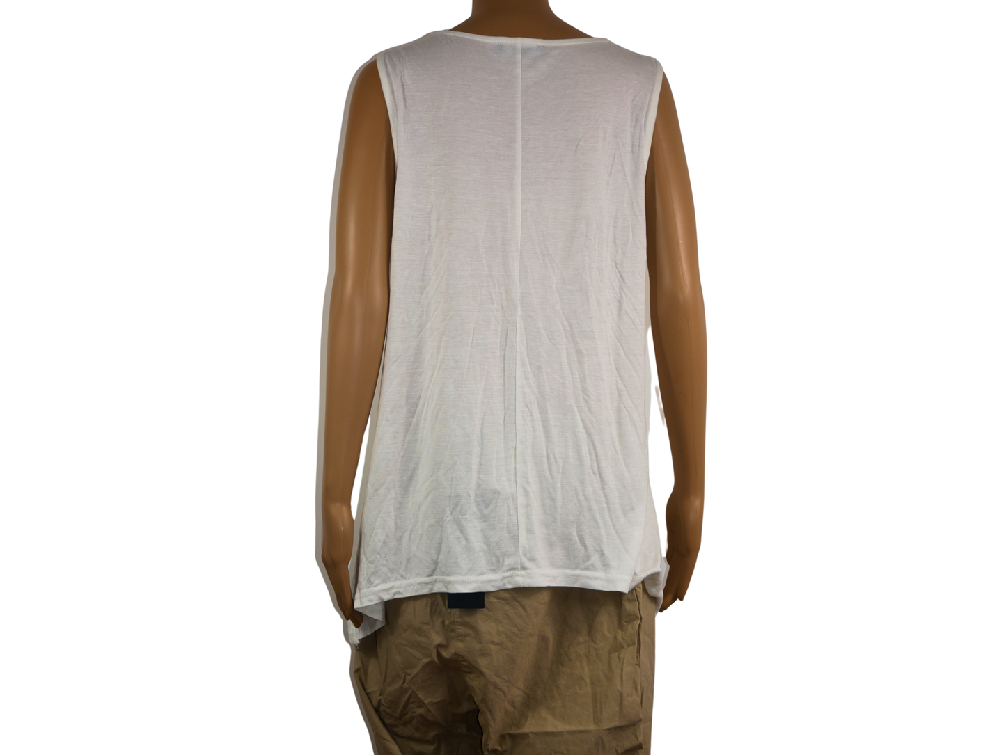 White studio sleeveless women's top