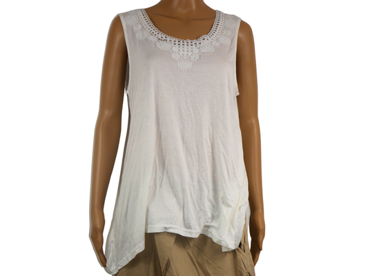 White studio sleeveless women's top