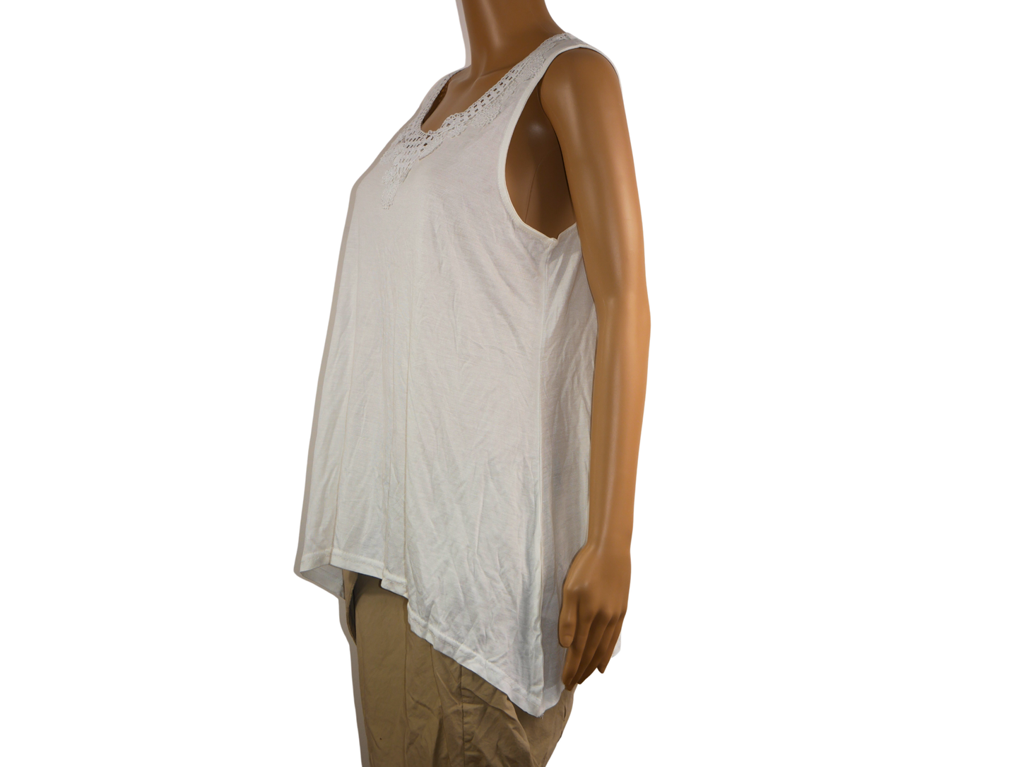 White studio sleeveless women's top
