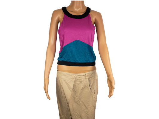 ATTRATTIVO sleeveless fuschia top for women
