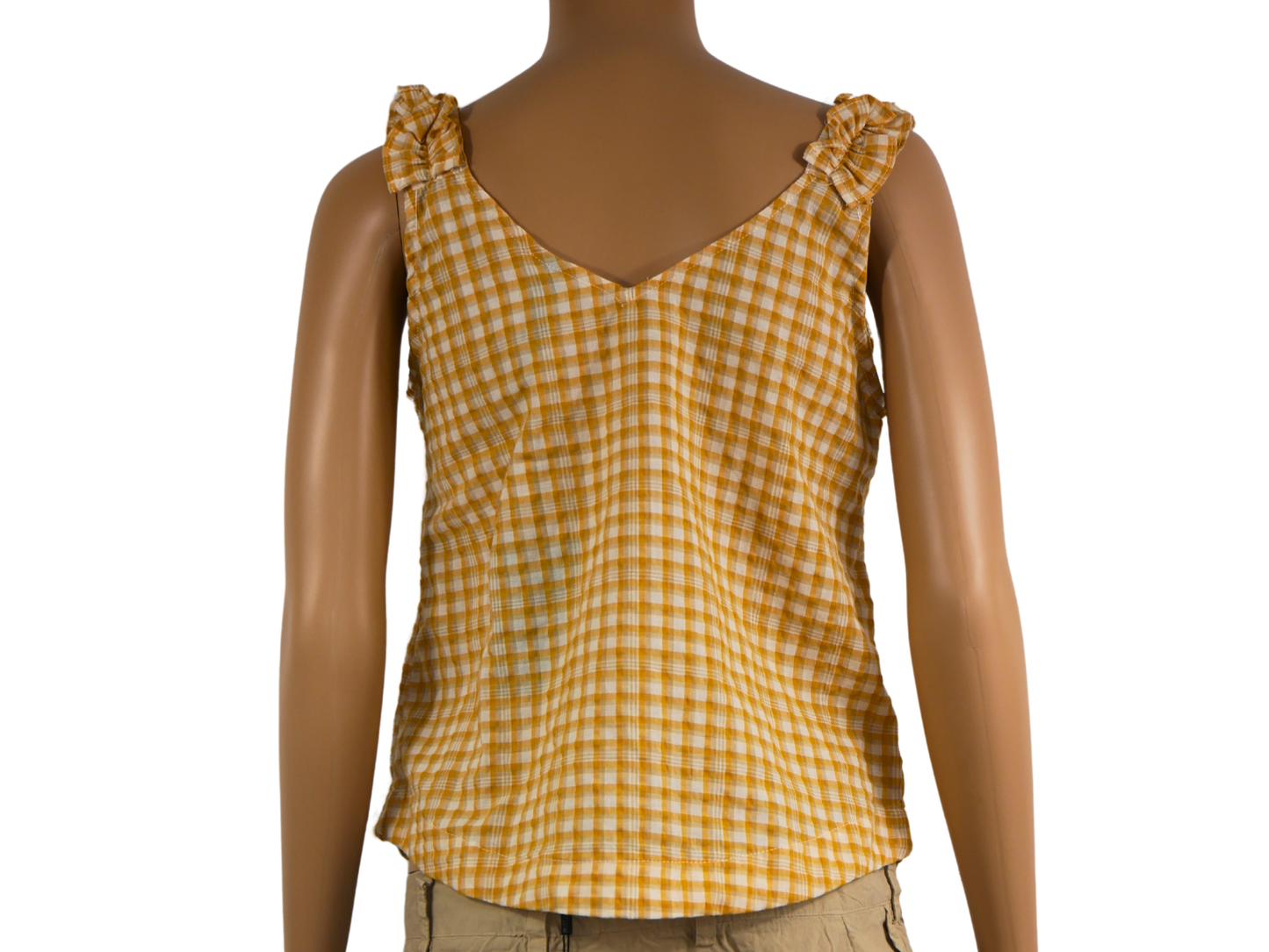 YAS Women's Checkered Top