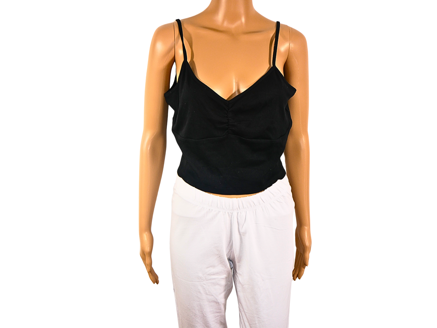 EVEN&ODD Black Sleeveless Thin Strap Top