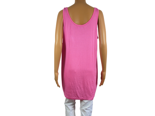 STUDIO long pink top with wide neck for women