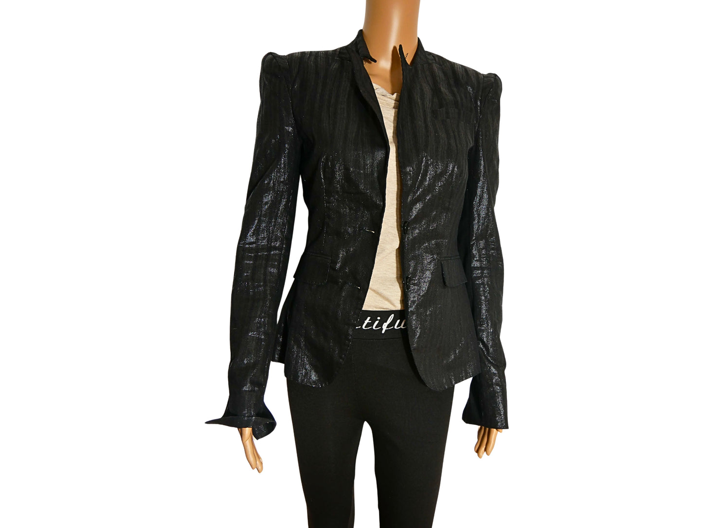 Veste blazer cintrée noir brillant Drykon for beautiful People