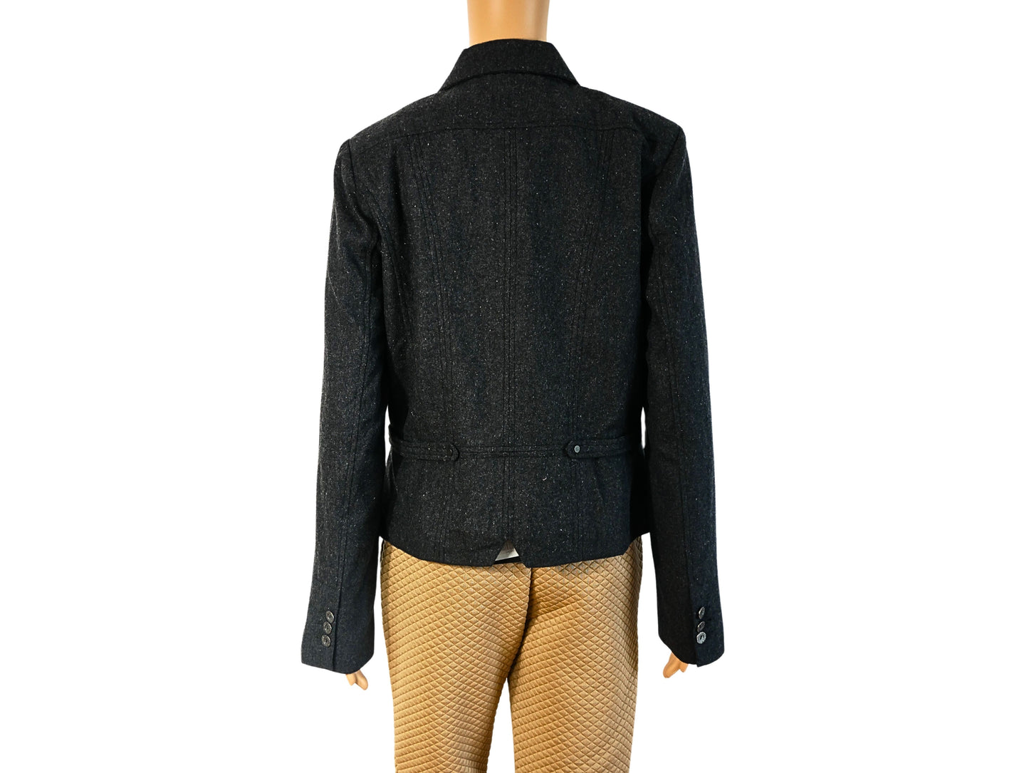 Women's mid-season polyester blazer jacket