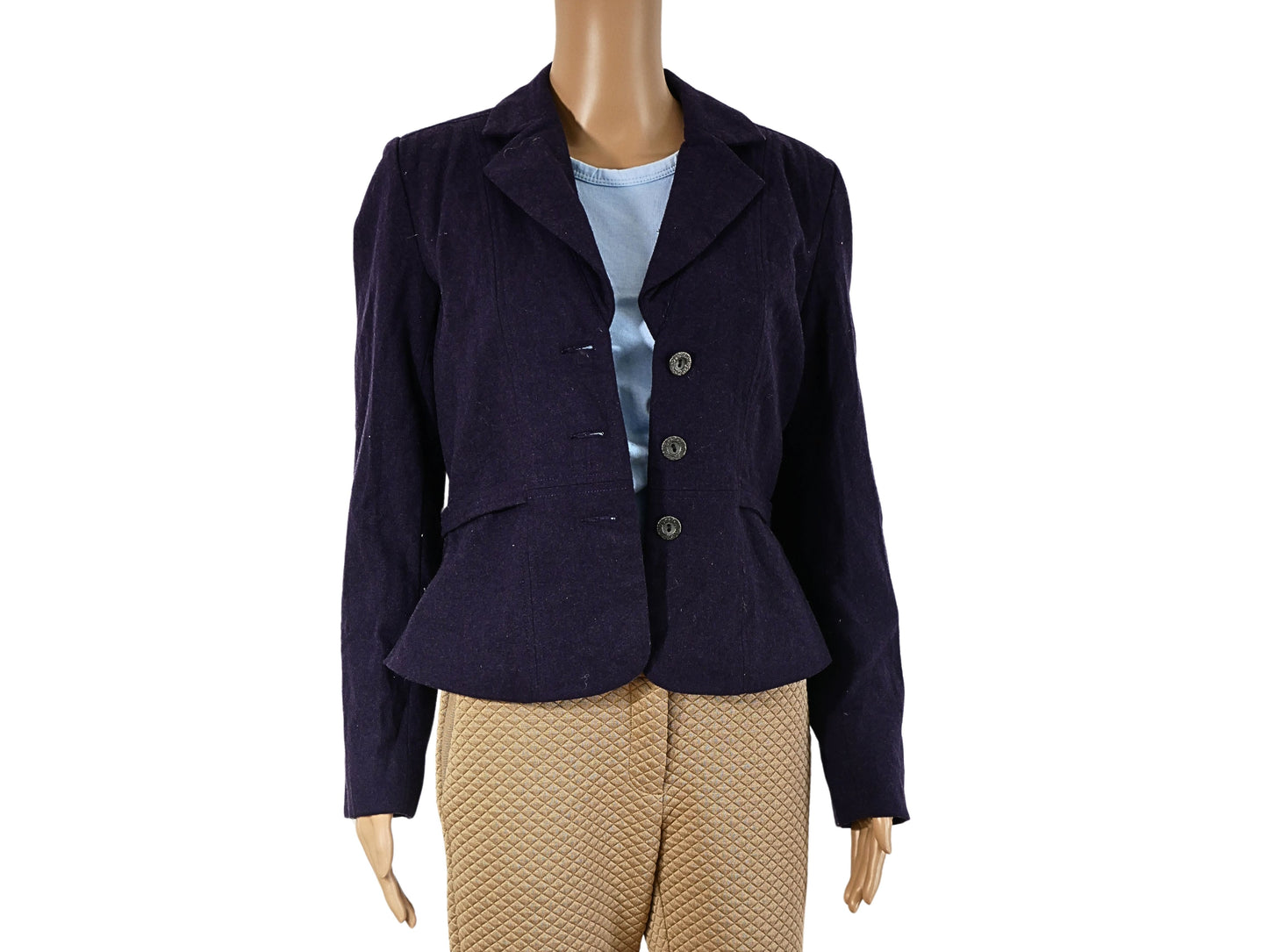 Women's mid-season polyester blazer jacket