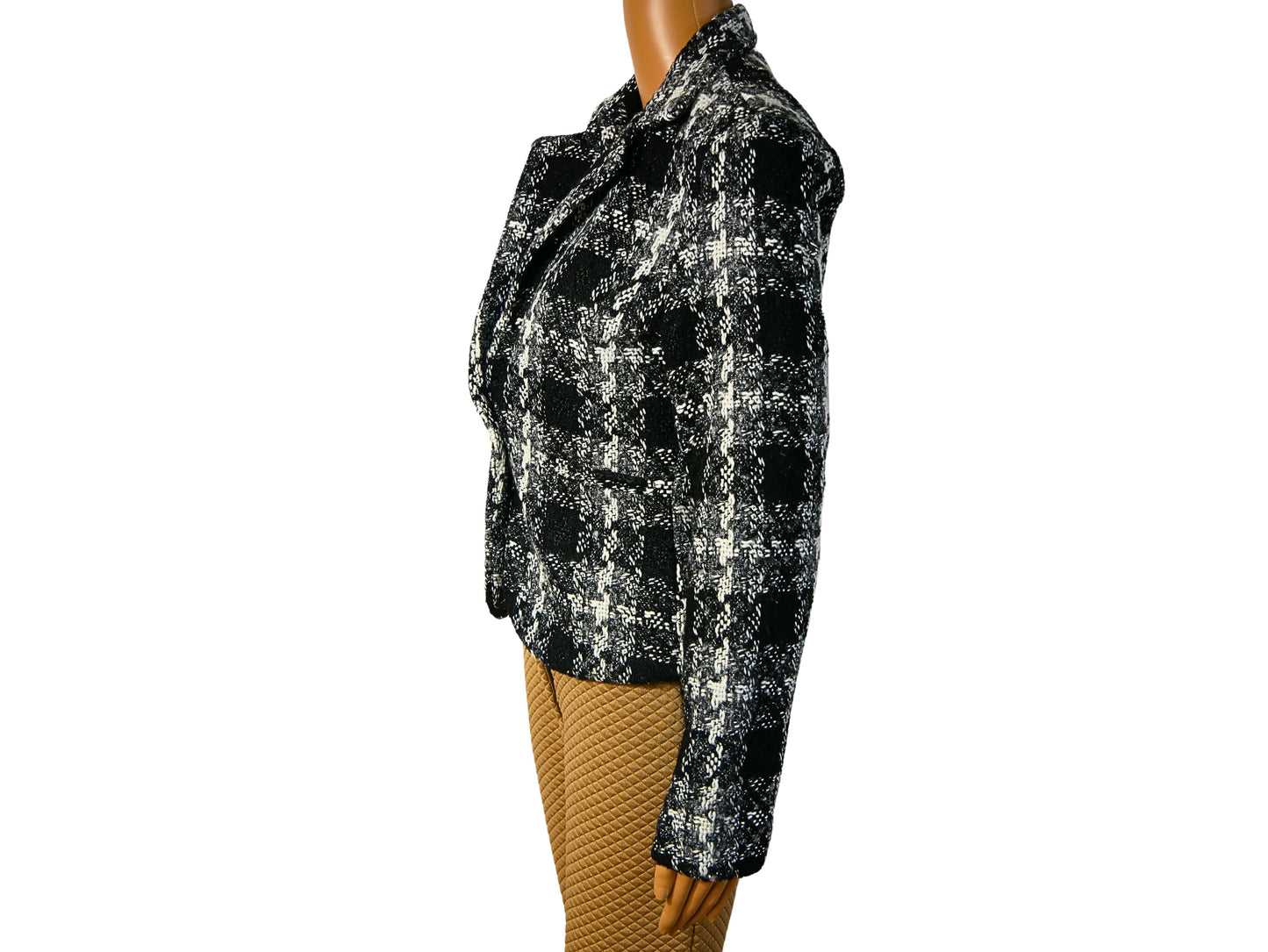 Quiosque Women's Black and White Tweed Jacket
