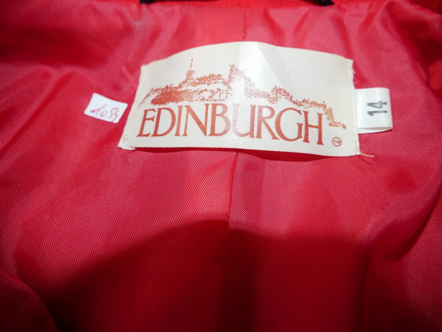 Veste vintage rouge Edinburgh
