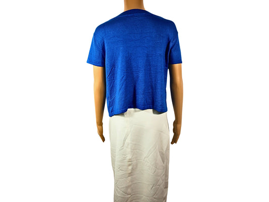 Wallis Blue Short Sleeve Cardigan - Size M