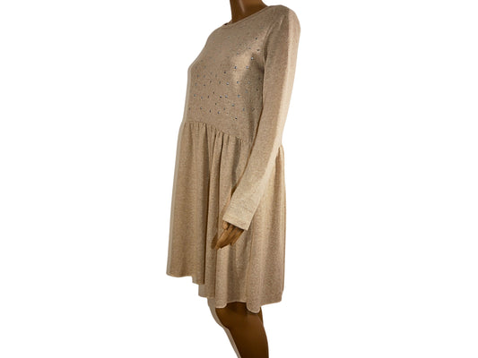 Robe pull beige pour femme Zara