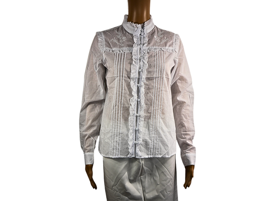 b.young White shirt with embroidery for women