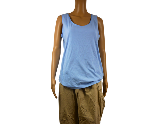 ZERO trendy sleeveless blue top for women