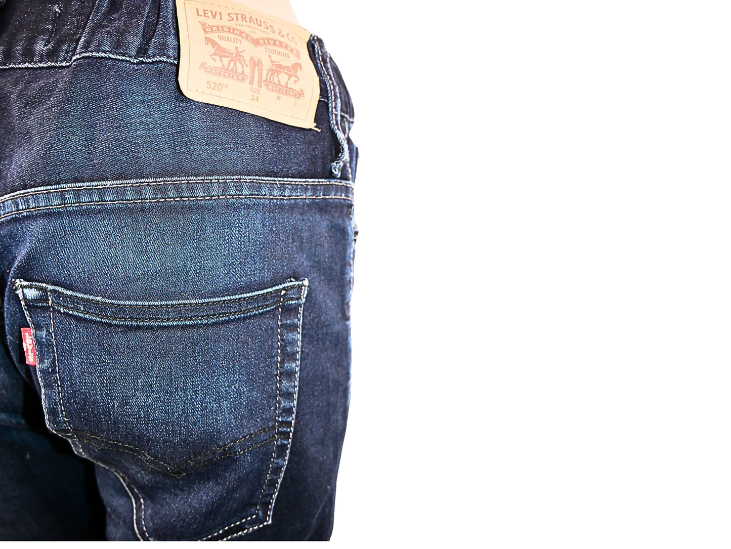 Jean droit bleu foncé brut Levi's