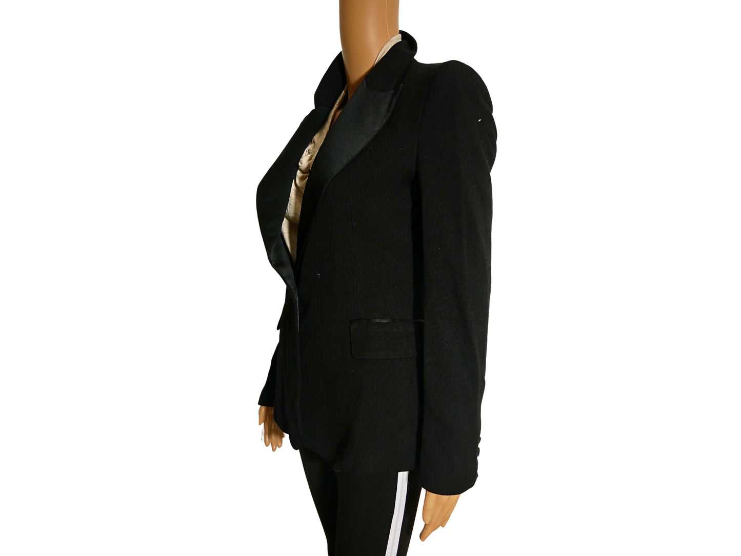 Blazer smoking vintage noir pour femme