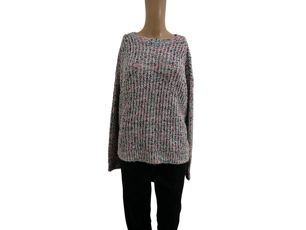 Pull simple en maille multicouleur