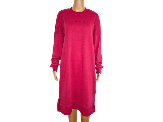 Robe sweat rouge longueur genoux