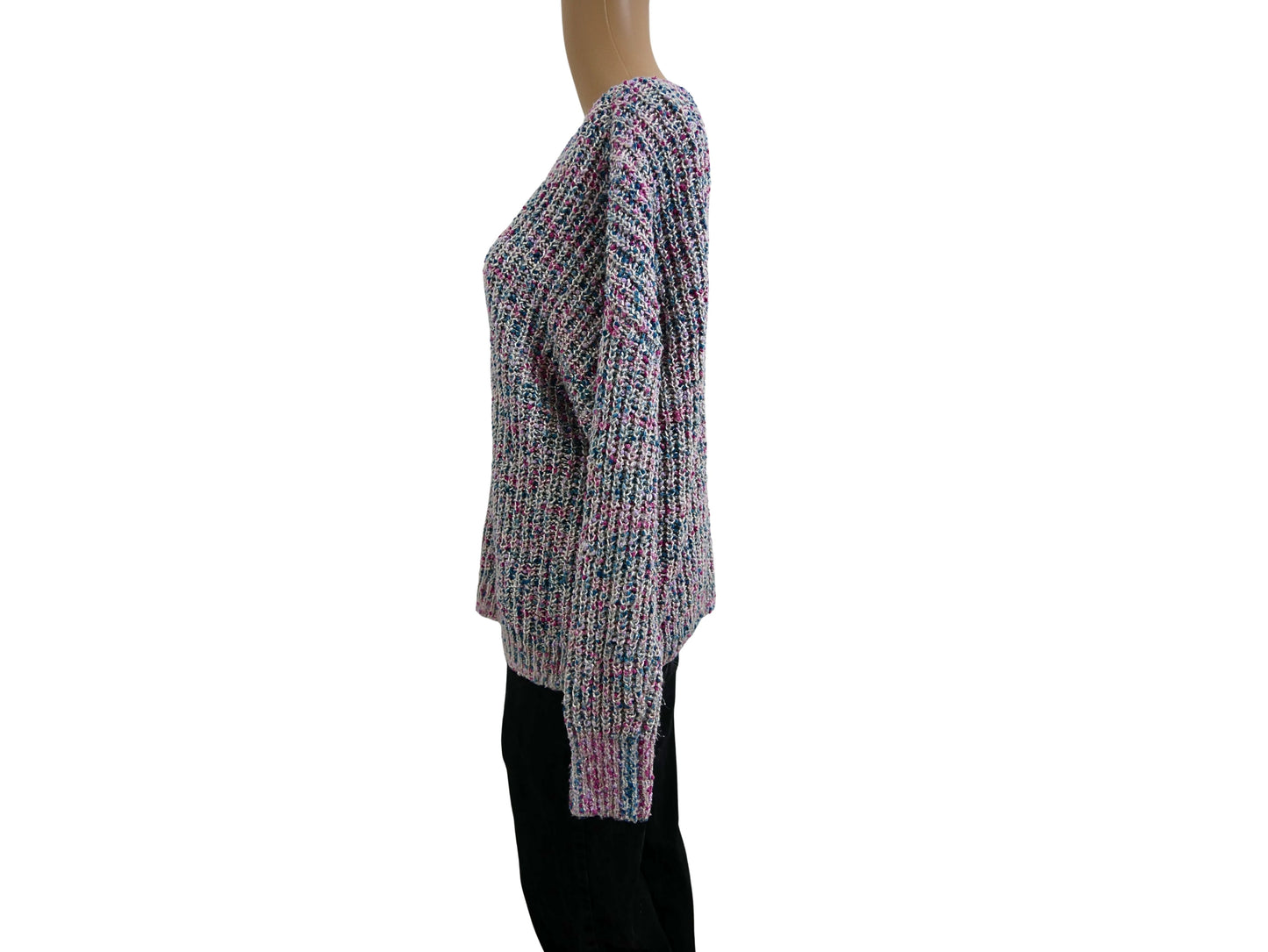 Pull simple en maille multicouleur