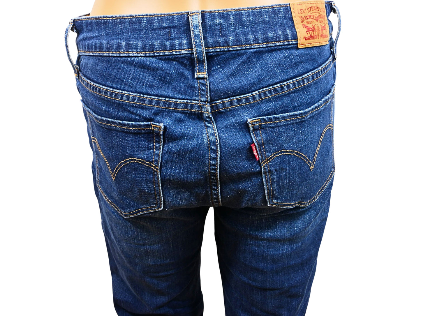 Jean droit bleu délavé Levi's