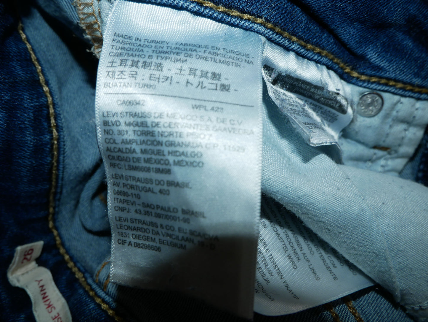 Jean slim bleu brut Levi's