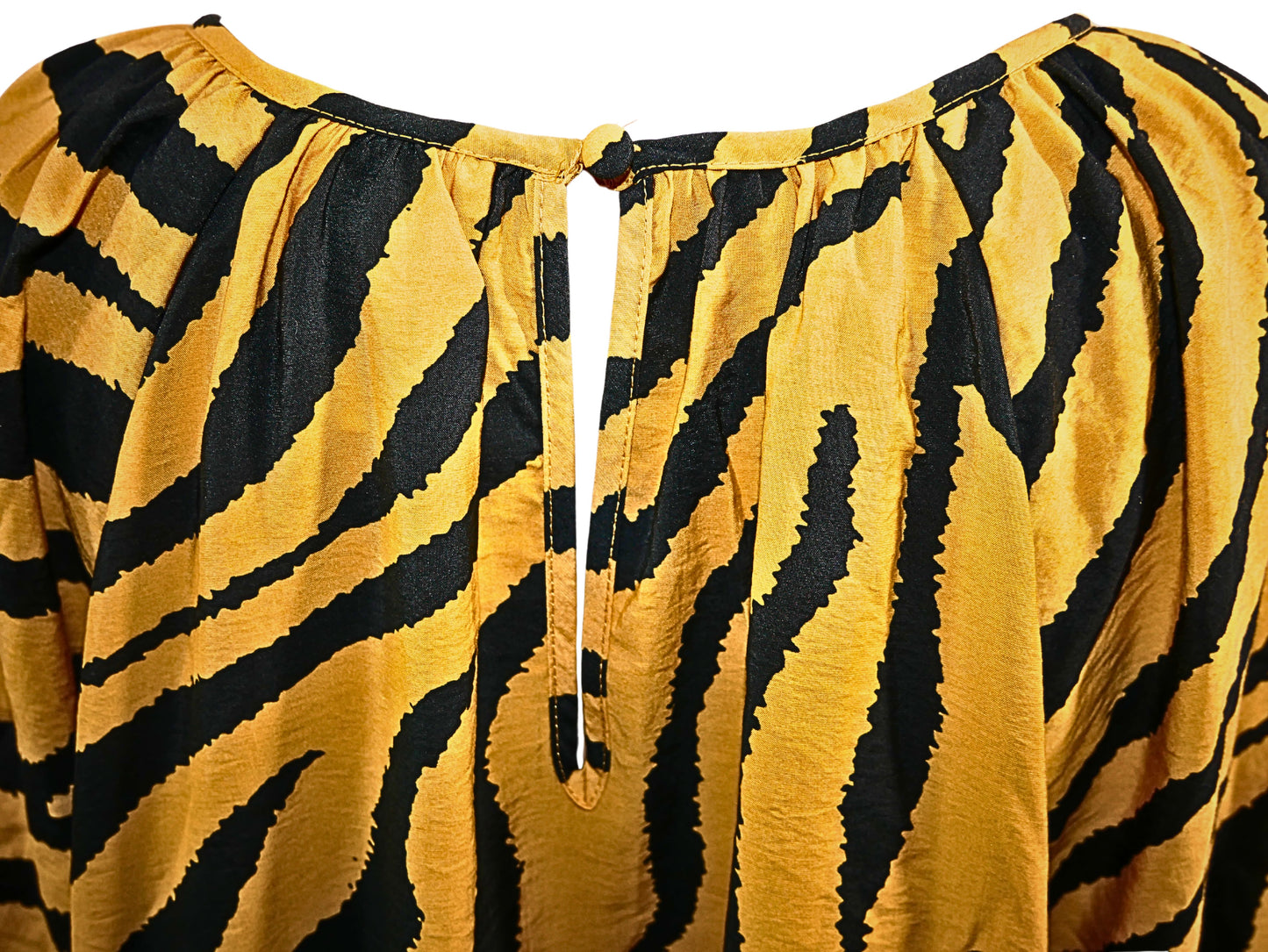 Robe jaune imprimée H&M