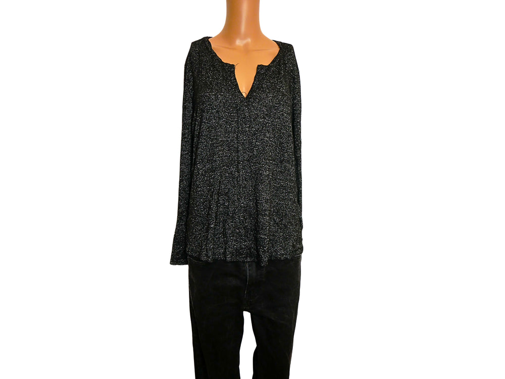 Pullover col V Tom Tailor noir pour femme taille M